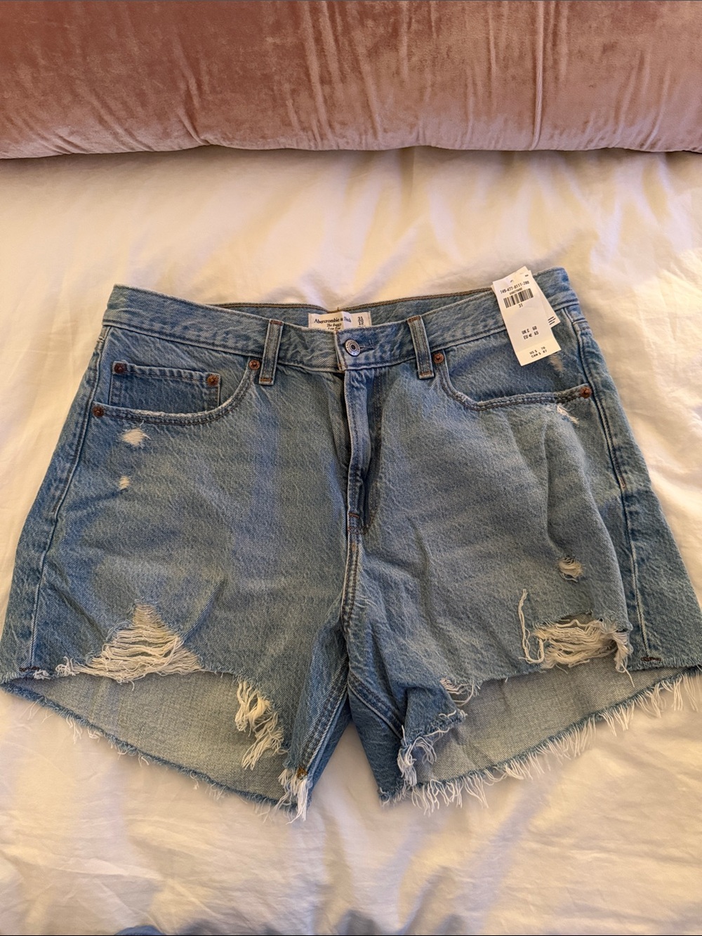 Abercrombie NWT Baggy low rise shorts - Light Blue